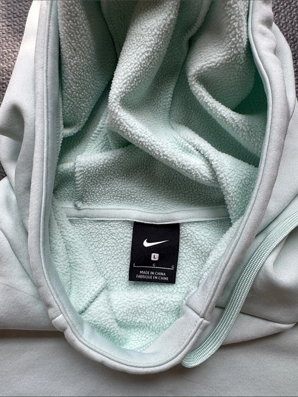 Nike Mint Green 'Just Do It.' Pullover Hoodie - Women’s Size L